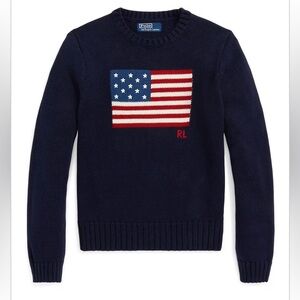 NWT RALPH LAUREN AMERICAN FLAG SWEATER